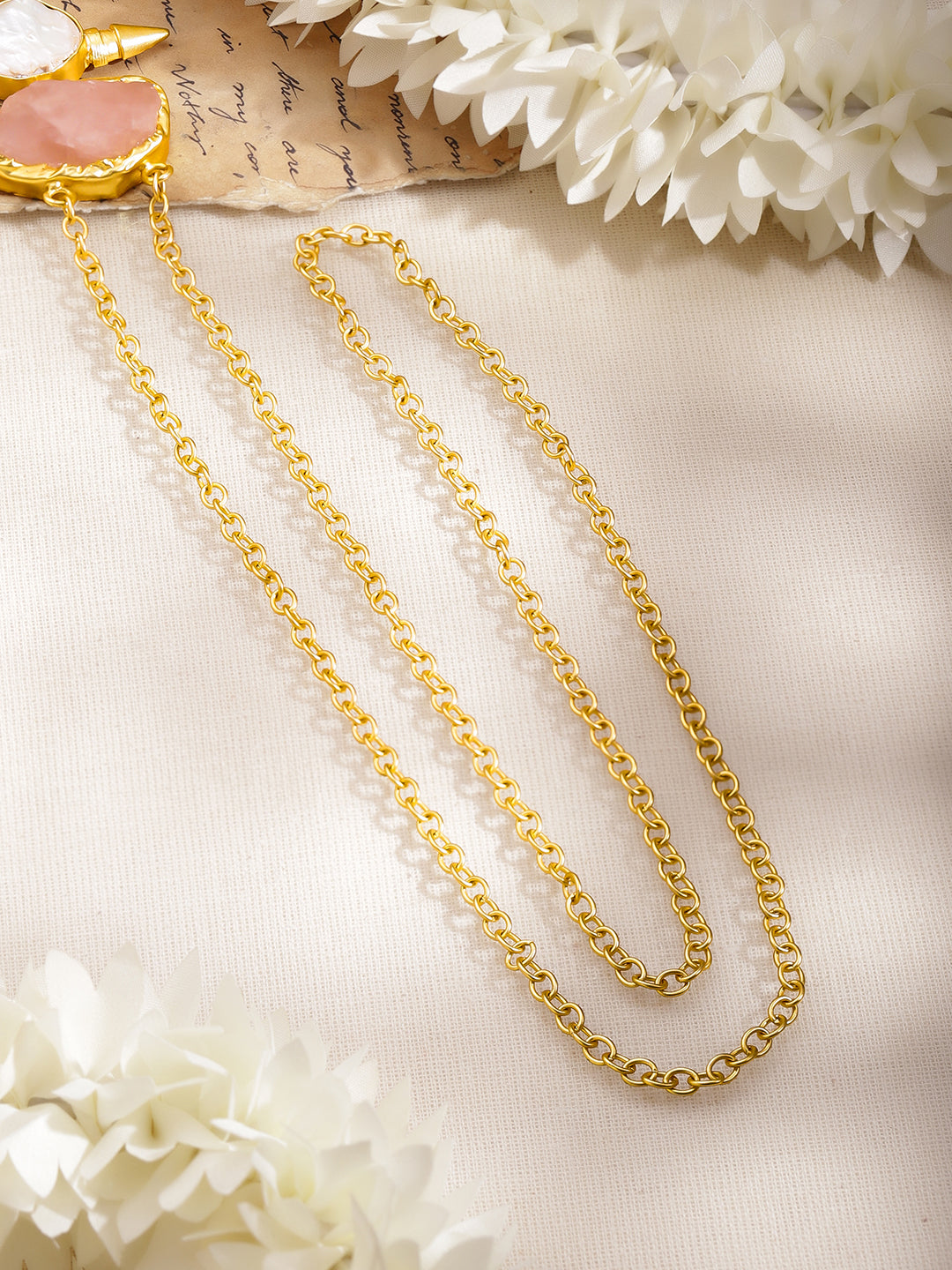 Semi Precious Gemstone Tassel Pendant Necklace フリーサイズ