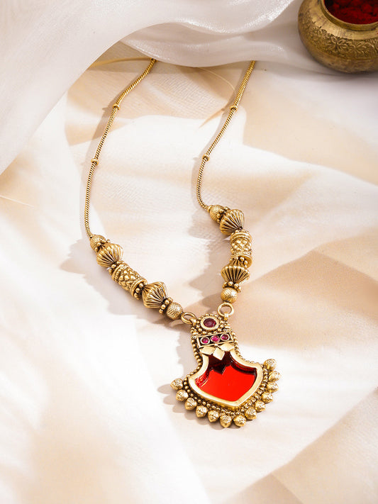 Bohemian Glow Antique Bead Necklace フリーサイズ