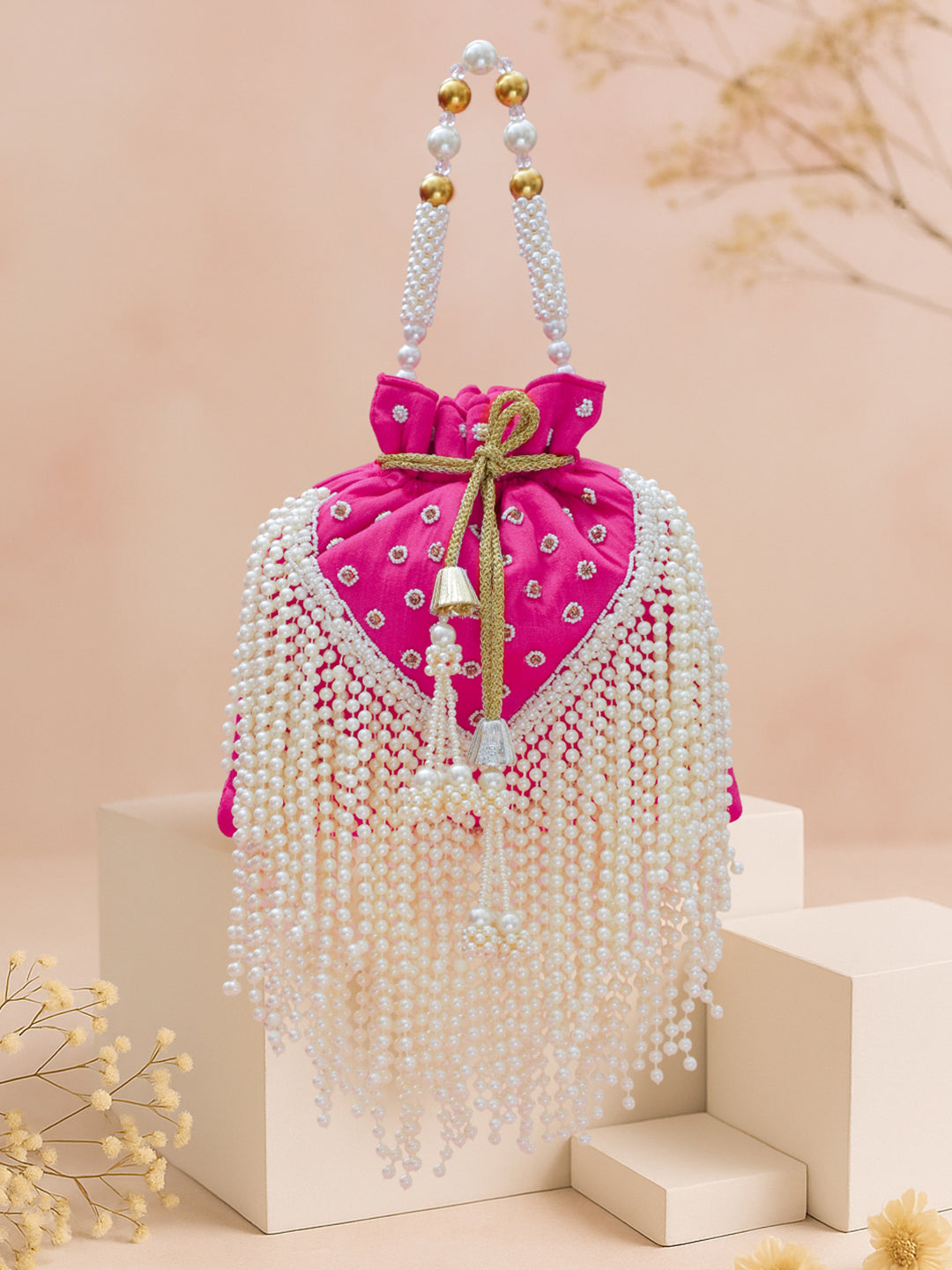 Pink Chic Hand Crafted Potli フリーサイズ