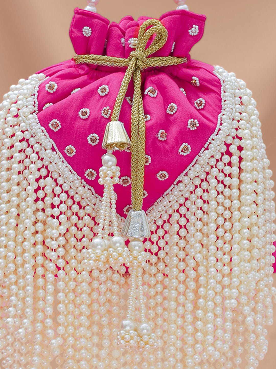Pink Chic Hand Crafted Potli フリーサイズ