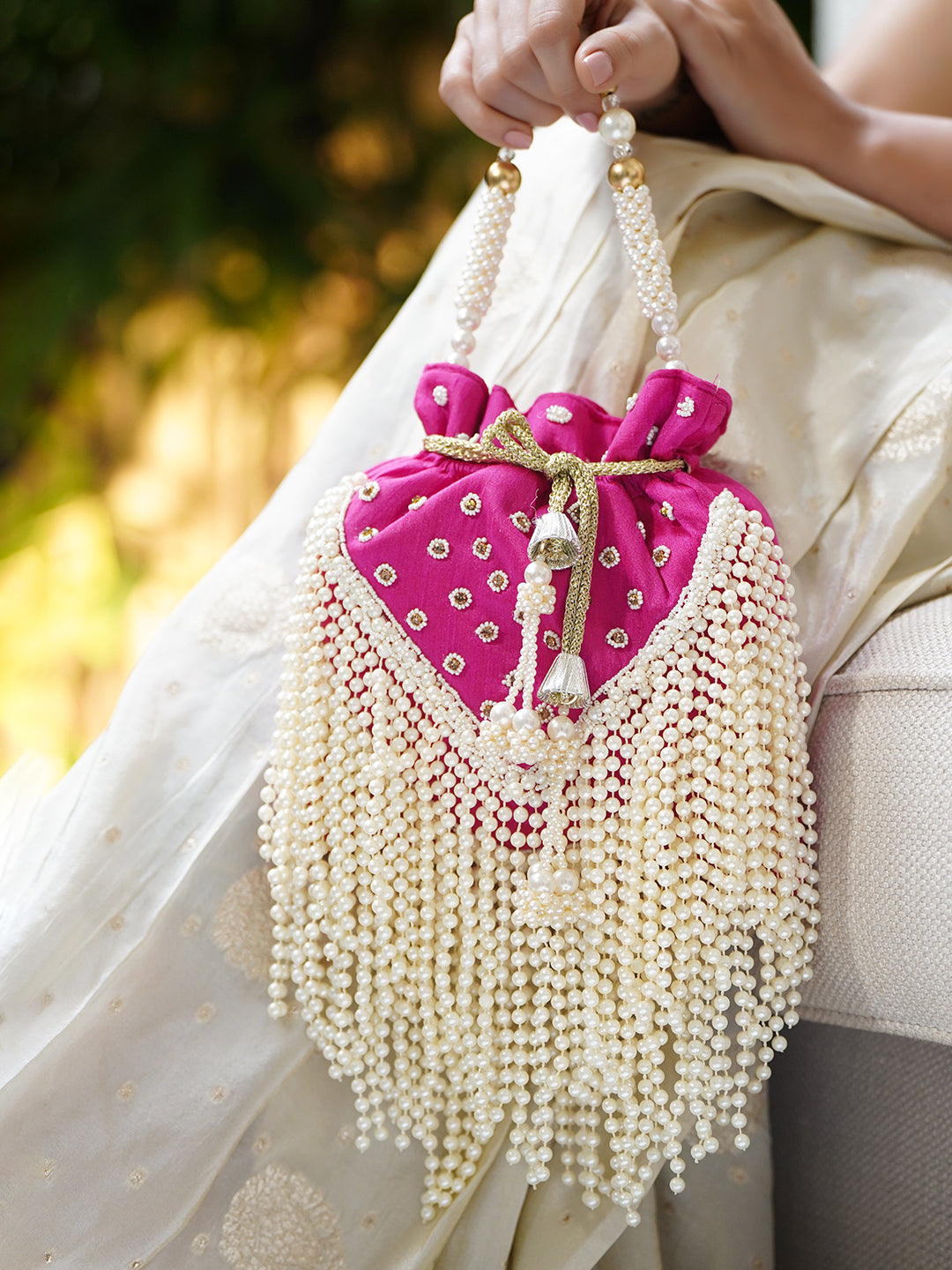 Pink Chic Hand Crafted Potli フリーサイズ