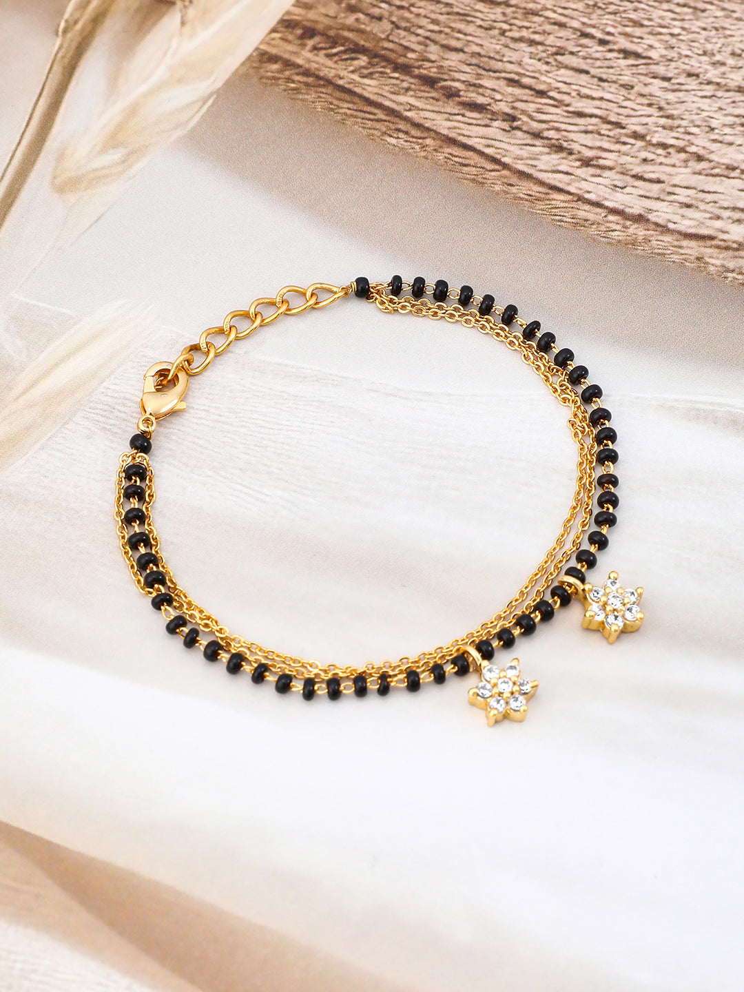 Minimal Gold Mangalsutra Style Bracelet Gold