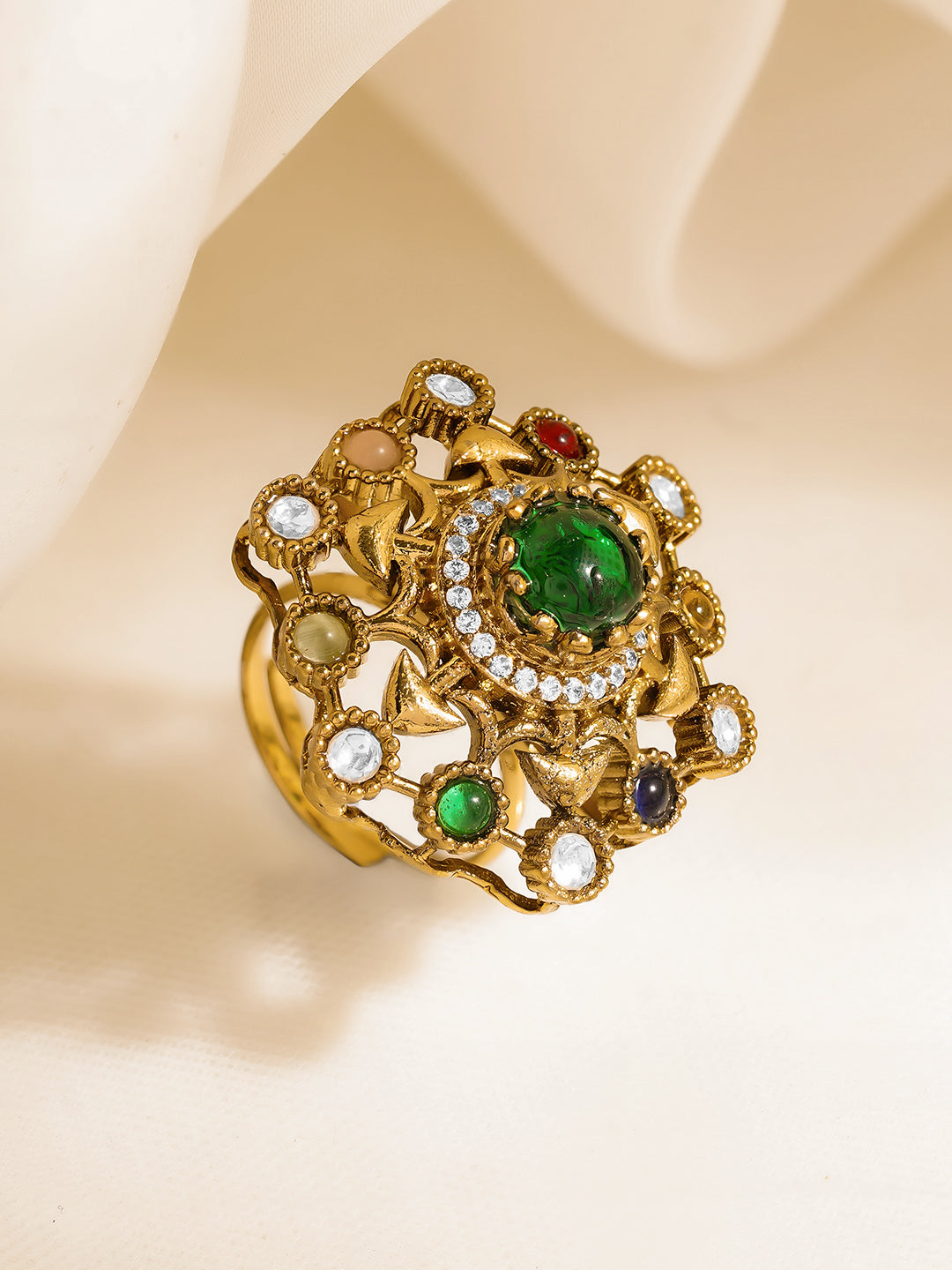 Regal Multigem Adjustable Festive Ring フリーサイズ