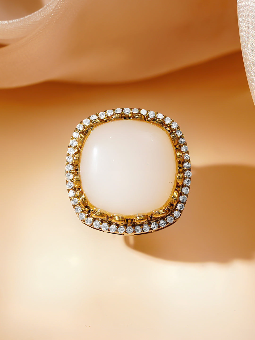 Luxe Gold Opala Cocktail Ring フリーサイズ