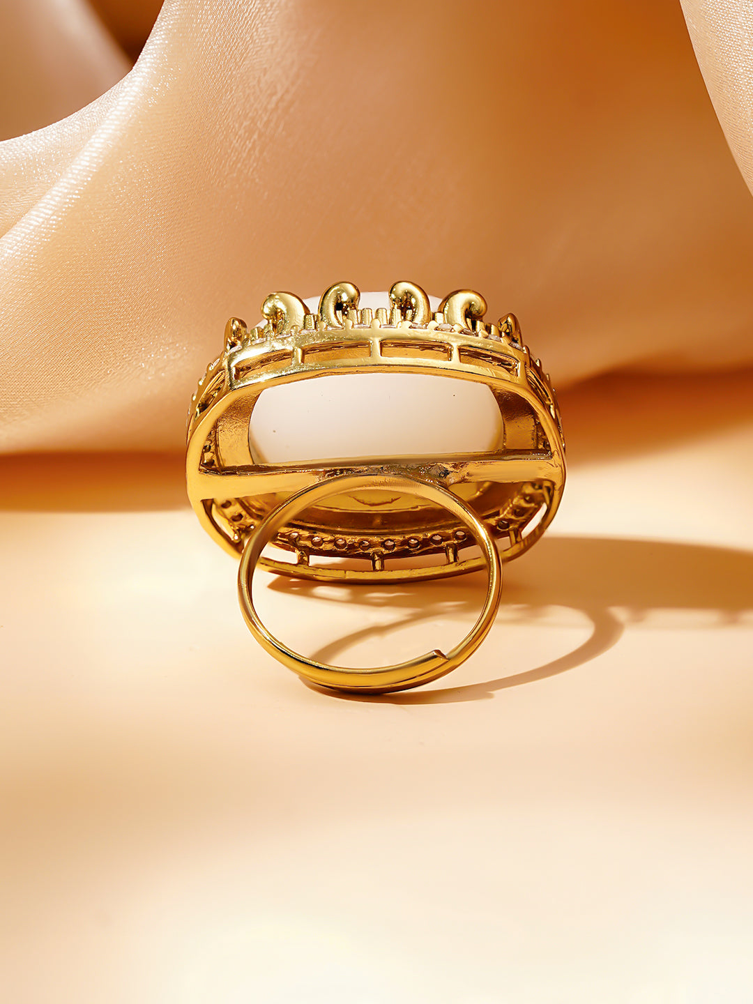Luxe Gold Opala Cocktail Ring フリーサイズ
