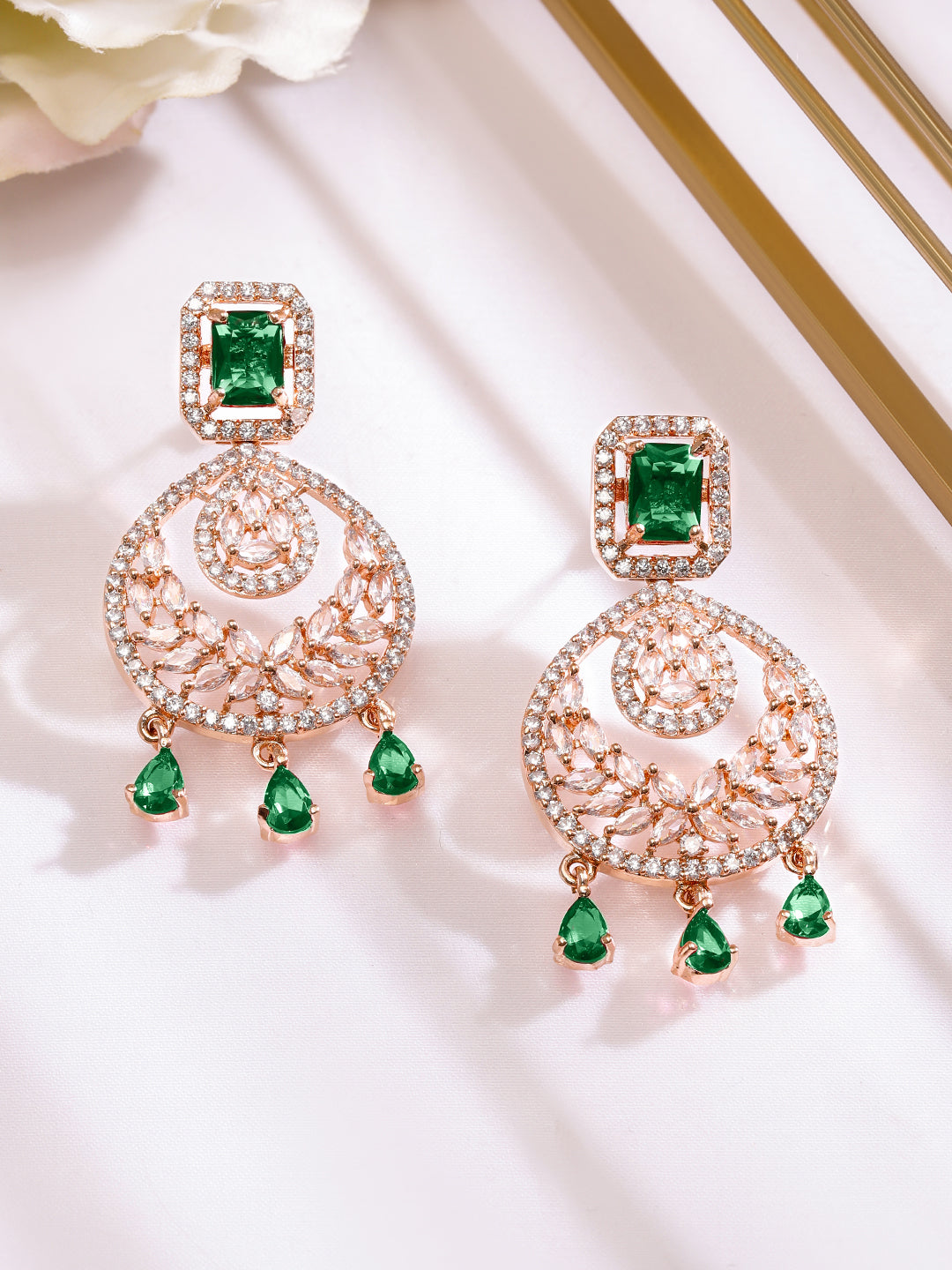 Jade Dream White Zircon Chandelier フリーサイズ