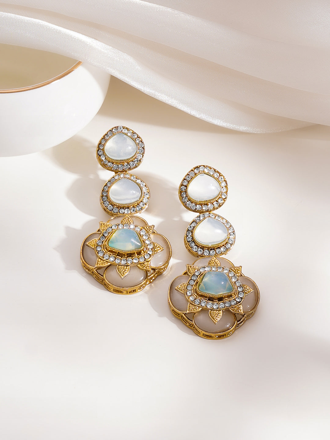 Moonlight Bloom Luxe Drop Earrings フリーサイズ
