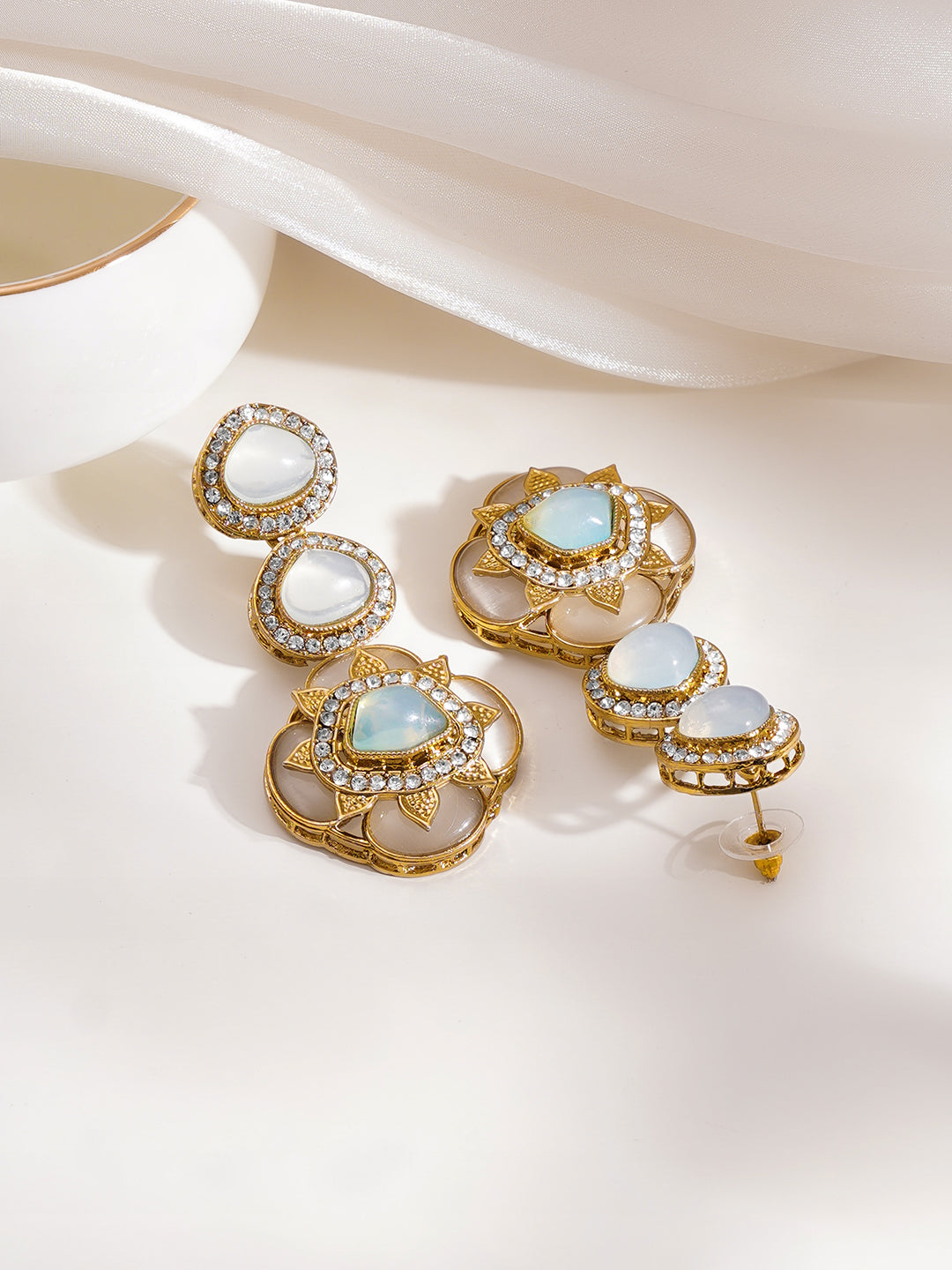 Moonlight Bloom Luxe Drop Earrings フリーサイズ