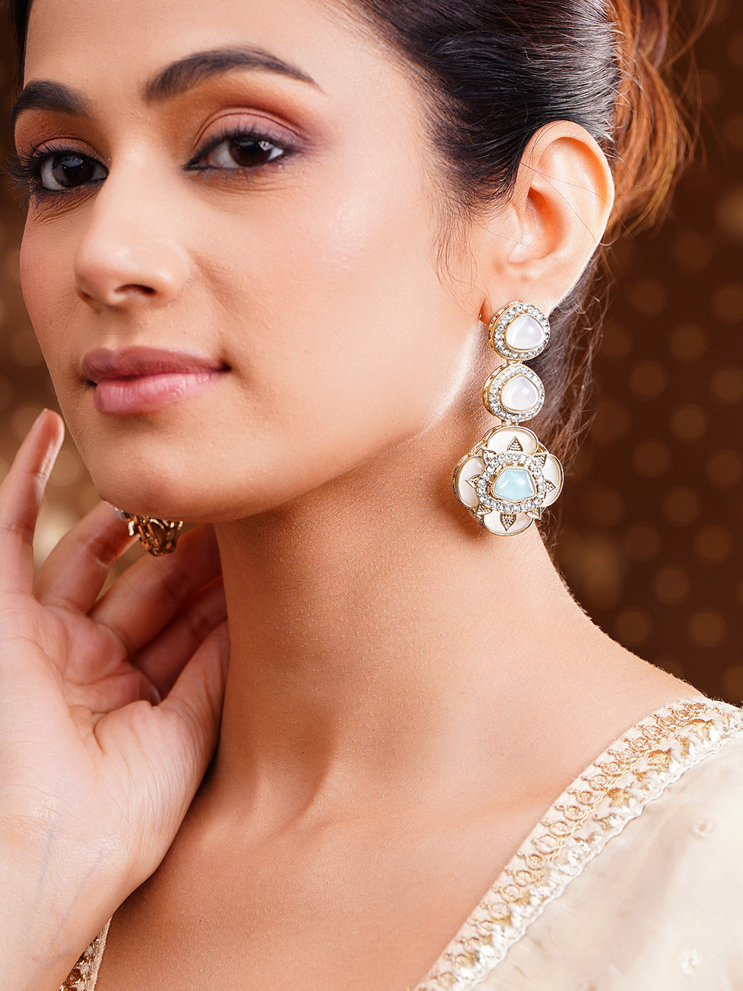 Moonlight Bloom Luxe Drop Earrings フリーサイズ