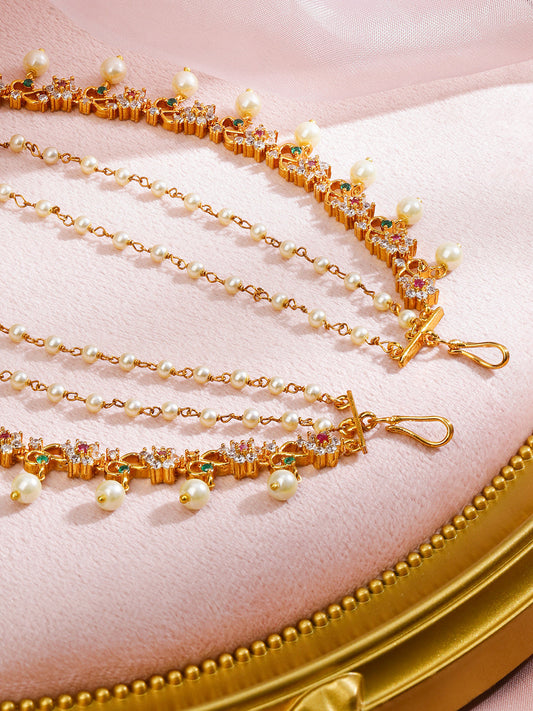 Festive Charm Pearl Kaan Chain フリーサイズ