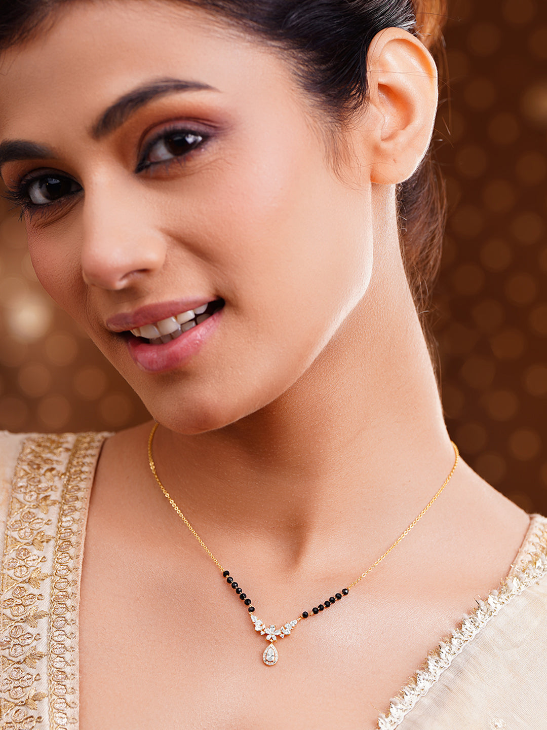 Minimal Grace Mangalsutra Pendant Necklace フリーサイズ