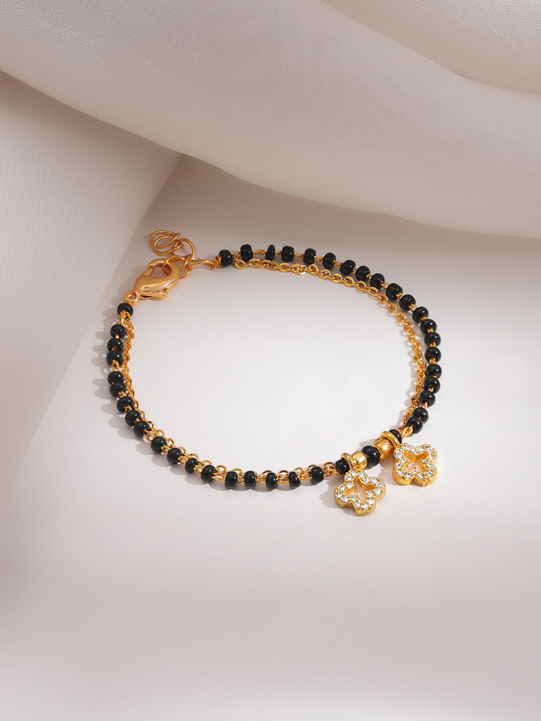 Clover Spark Charm Mangalsutra Bracelet フリーサイズ