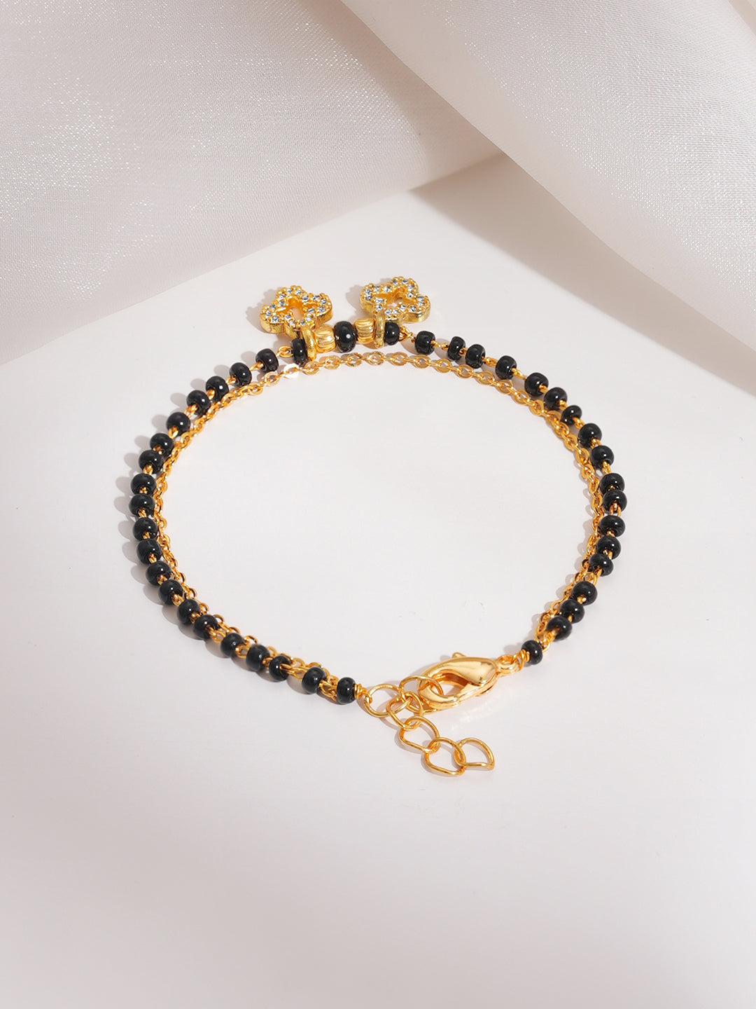 Clover Spark Charm Mangalsutra Bracelet フリーサイズ