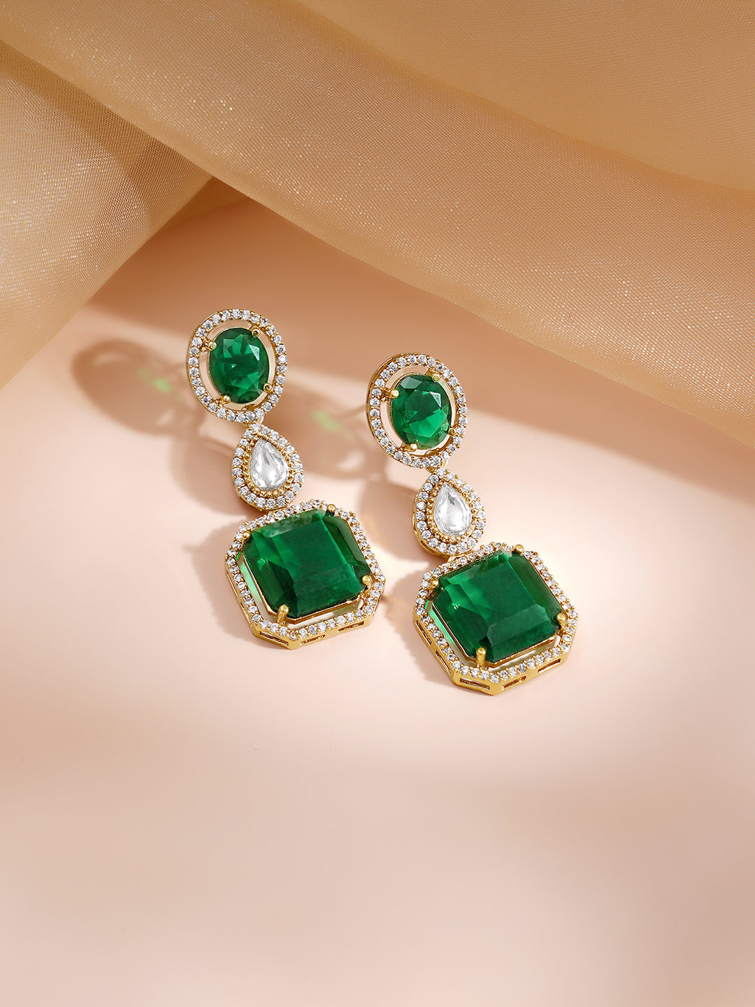 【Rubans】 Dainty Green & White Necklace Set｜デインティ グリーン＆ホワイト ネックレスセット｜フリーサイズ
