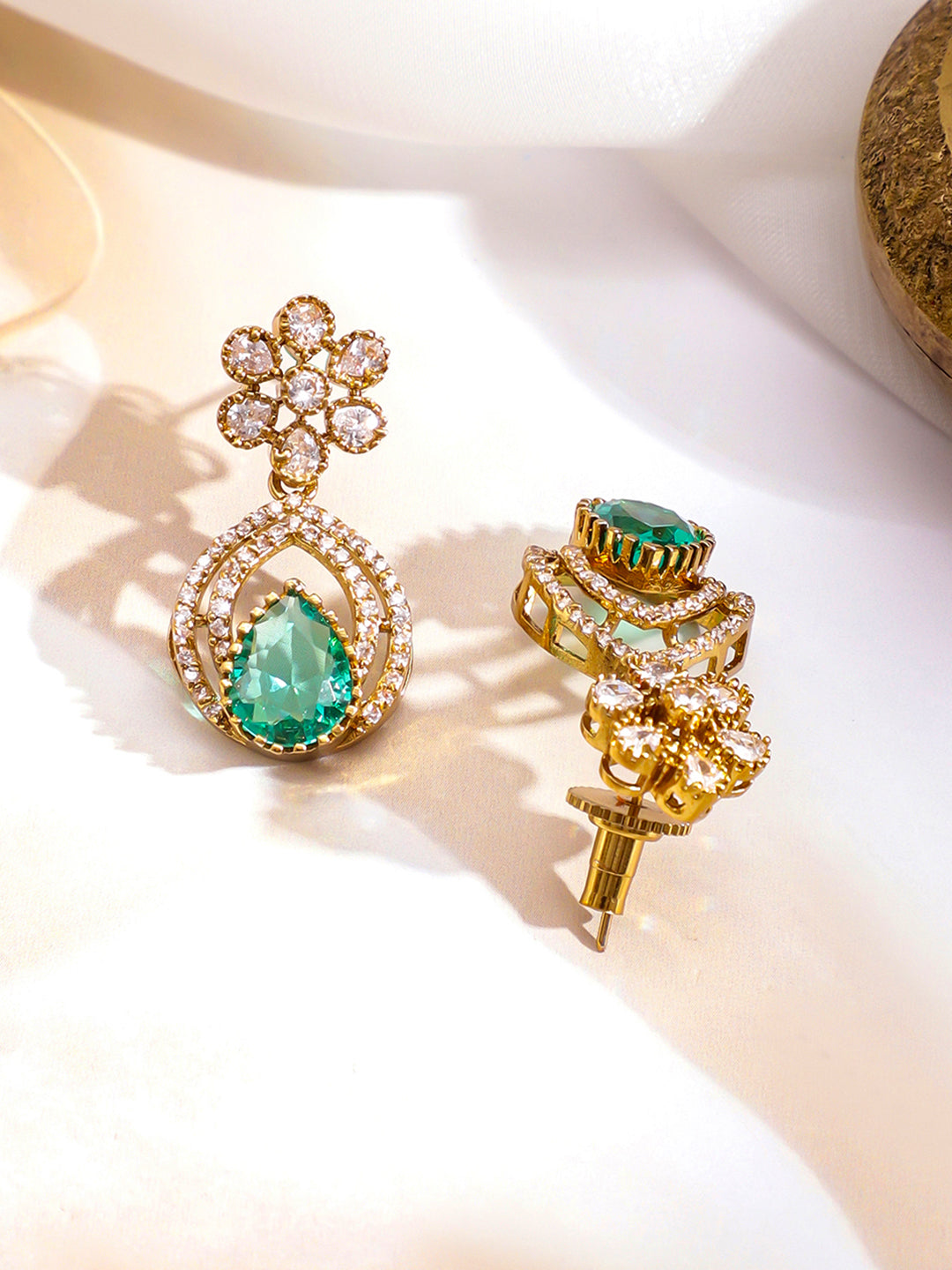 Emerald Rhythm Golden Necklace Set フリーサイズ
