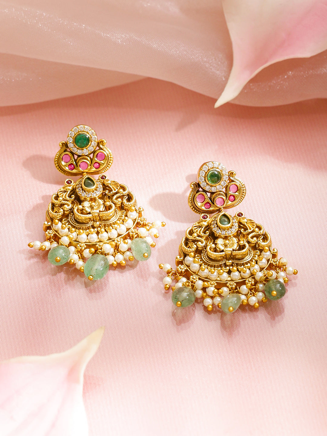 Royal Fest Green Pink Necklace Set フリーサイズ