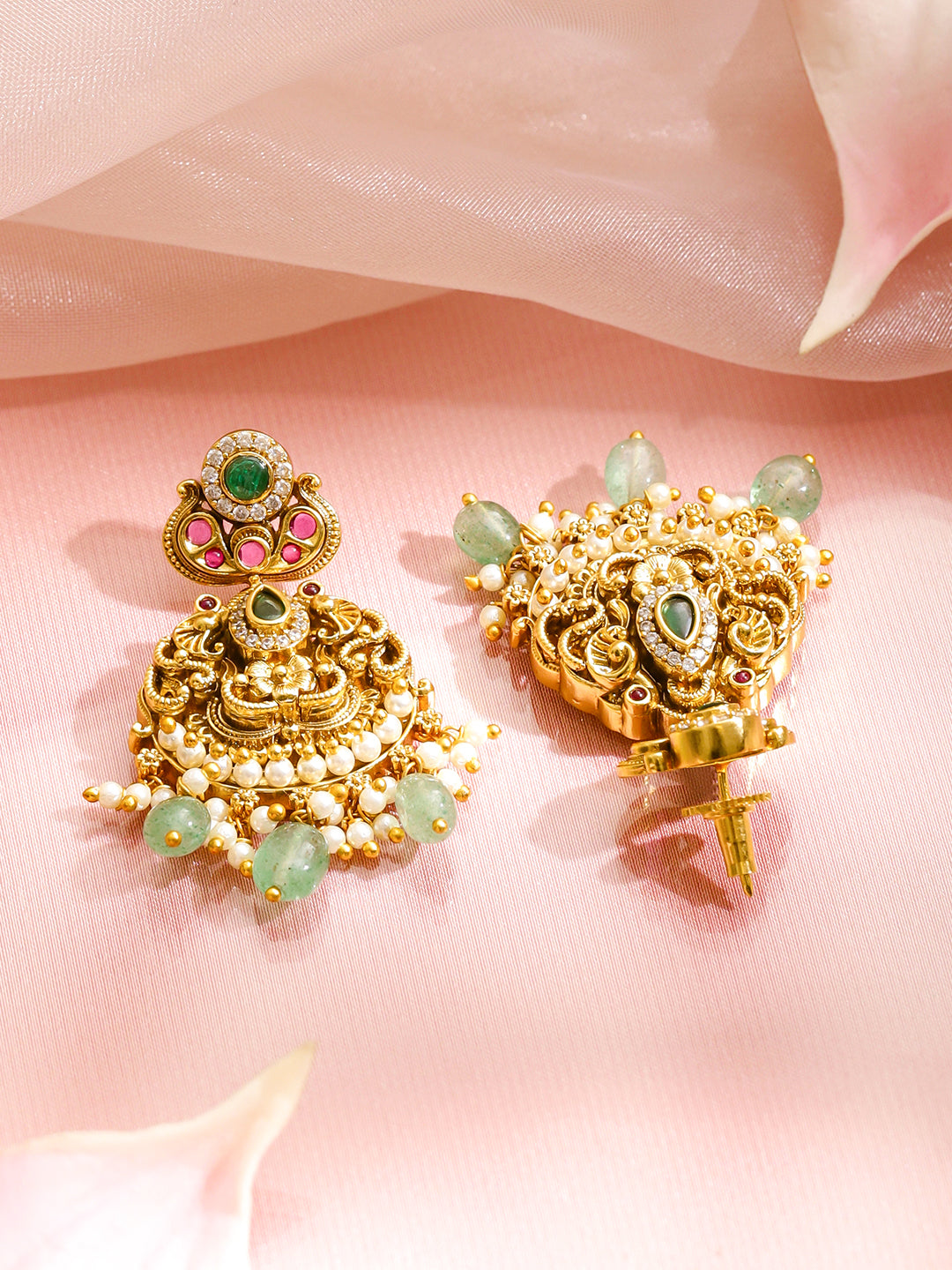 Royal Fest Green Pink Necklace Set フリーサイズ