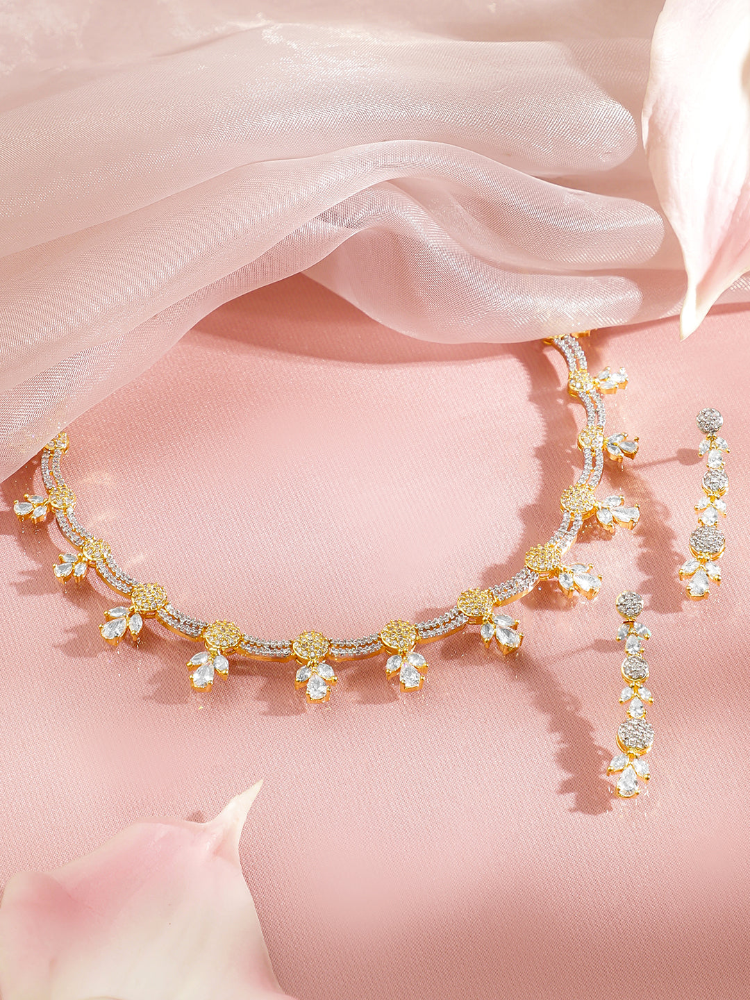 Snow Petal Necklace Set フリーサイズ