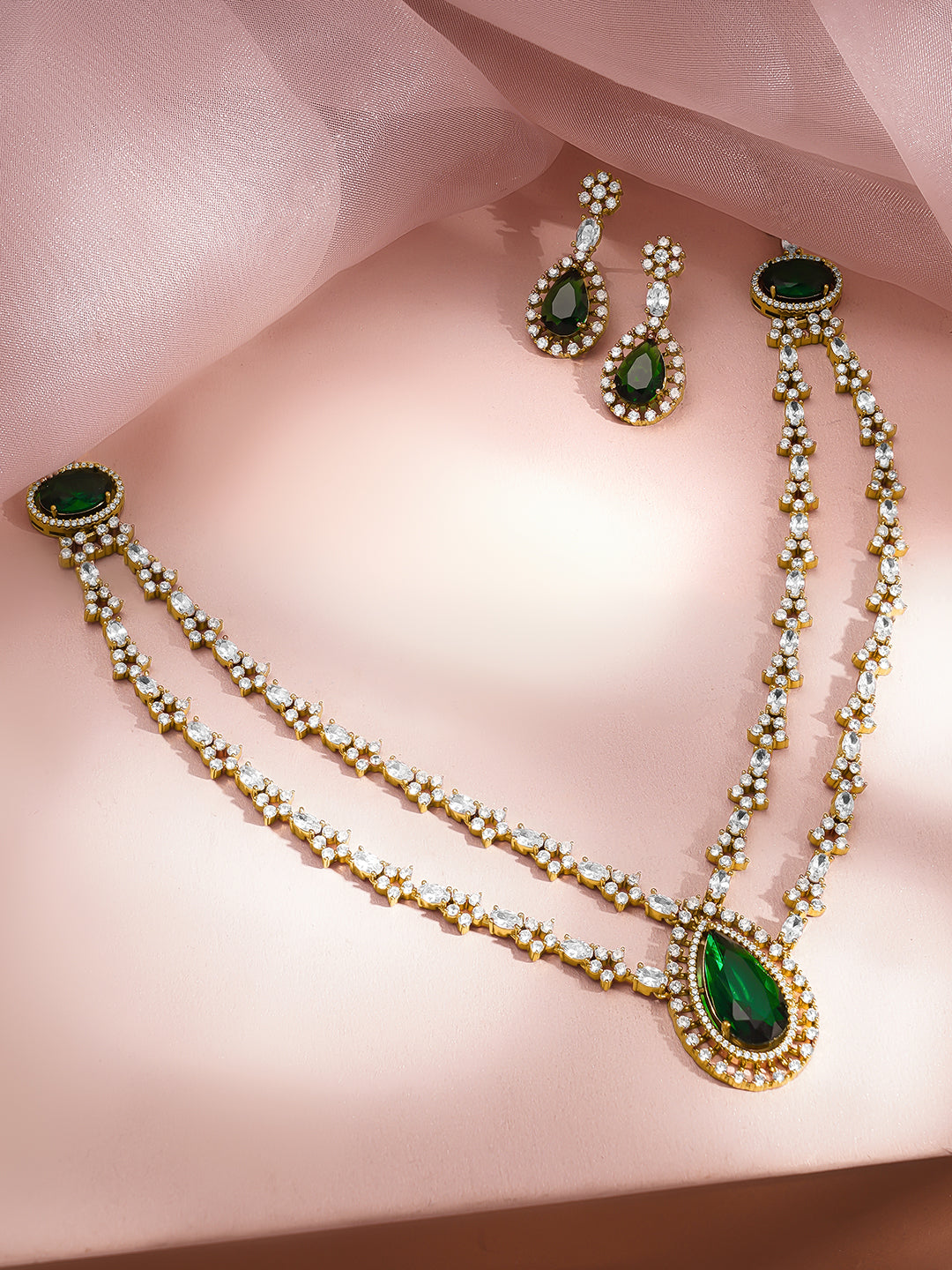 Wedding Elegance Emerald Necklace Set フリーサイズ