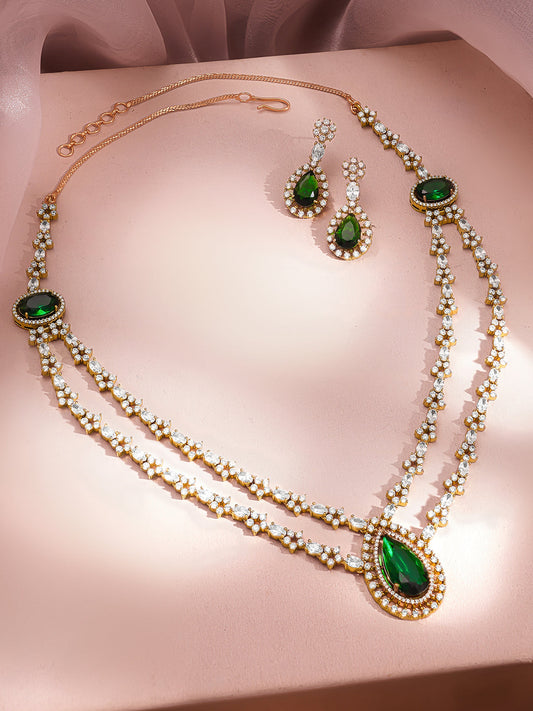 Wedding Elegance Emerald Necklace Set フリーサイズ