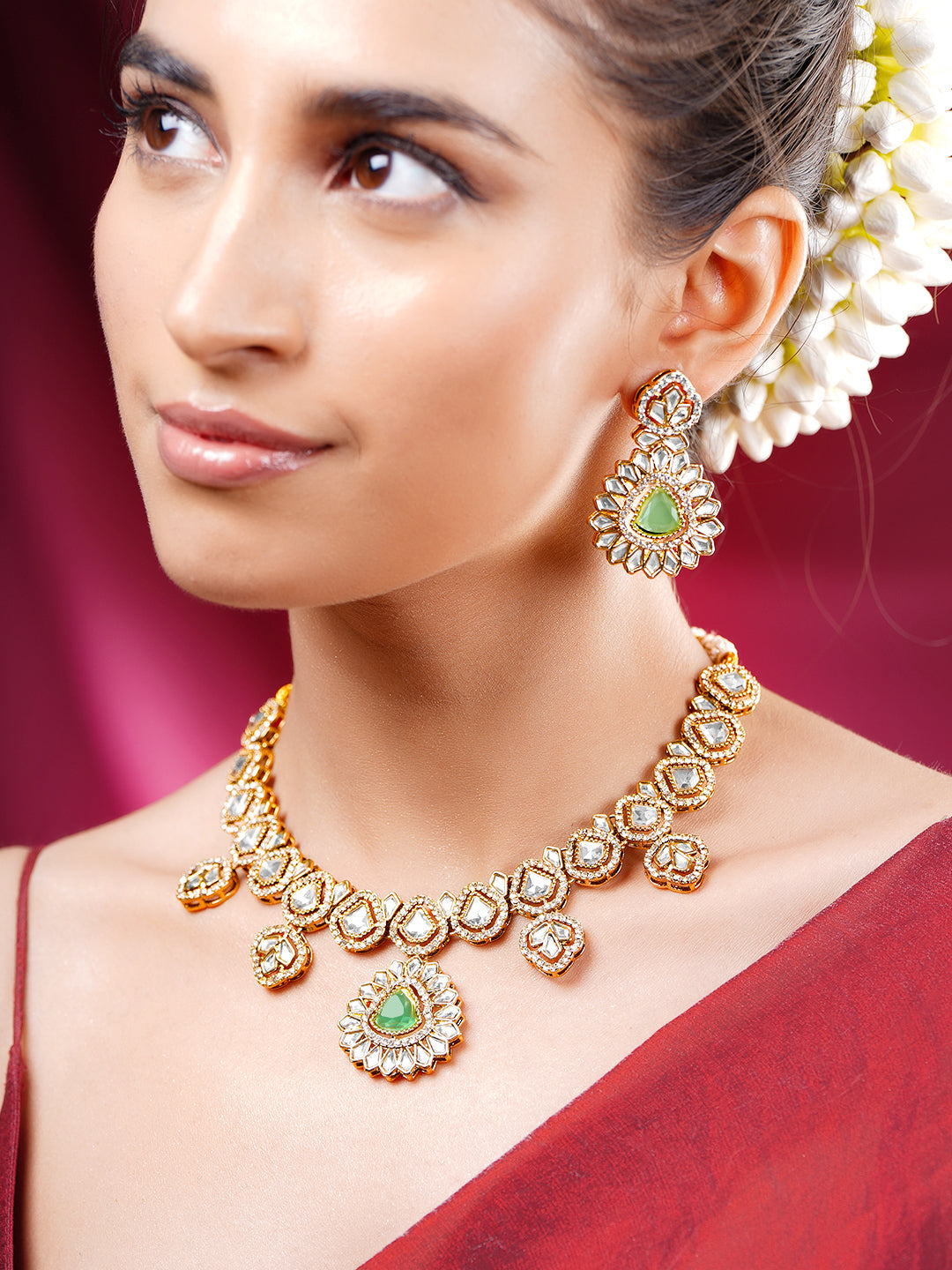 Pastel Radiance Bridal Necklace Set Length - 12.5 cm