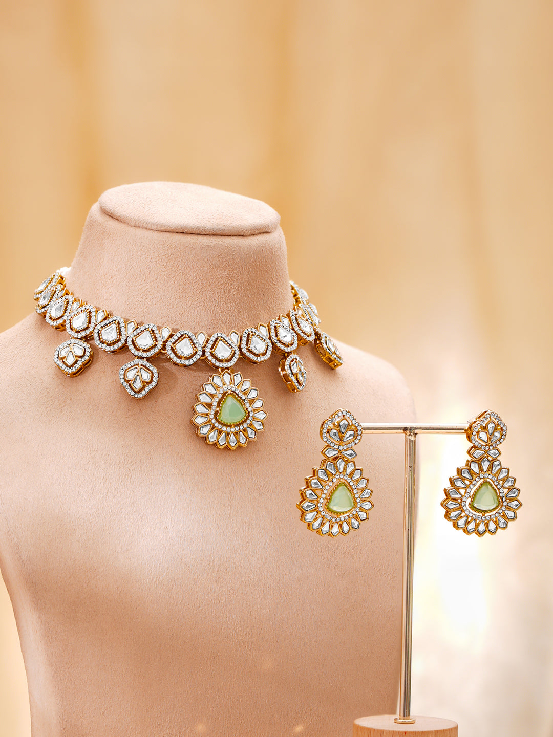Pastel Radiance Bridal Necklace Set Length - 12.5 cm