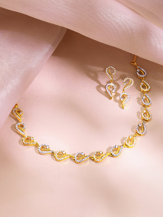 【Rubans】Gold Plated Dual Layer Emerald Pearl Bridal Necklace Set｜ゴールドメッキ デュアルレイヤー エメラルド パール ブライダル ネックレスセット