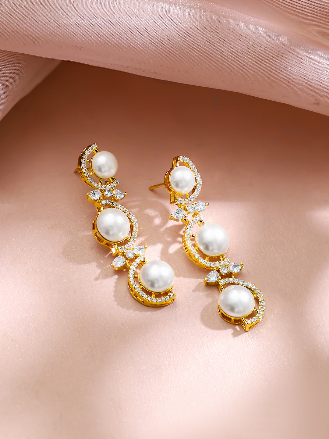 【Rubans】Golden Moon Pearl Crescent Choker Set｜ゴールデンムーン パール クレセント チョーカーセット