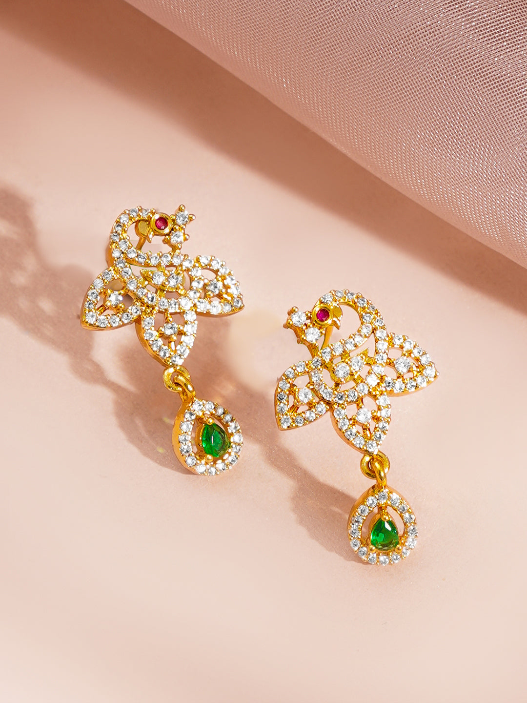 Floral Sparkling Glow Necklace Set Length - 17 cm