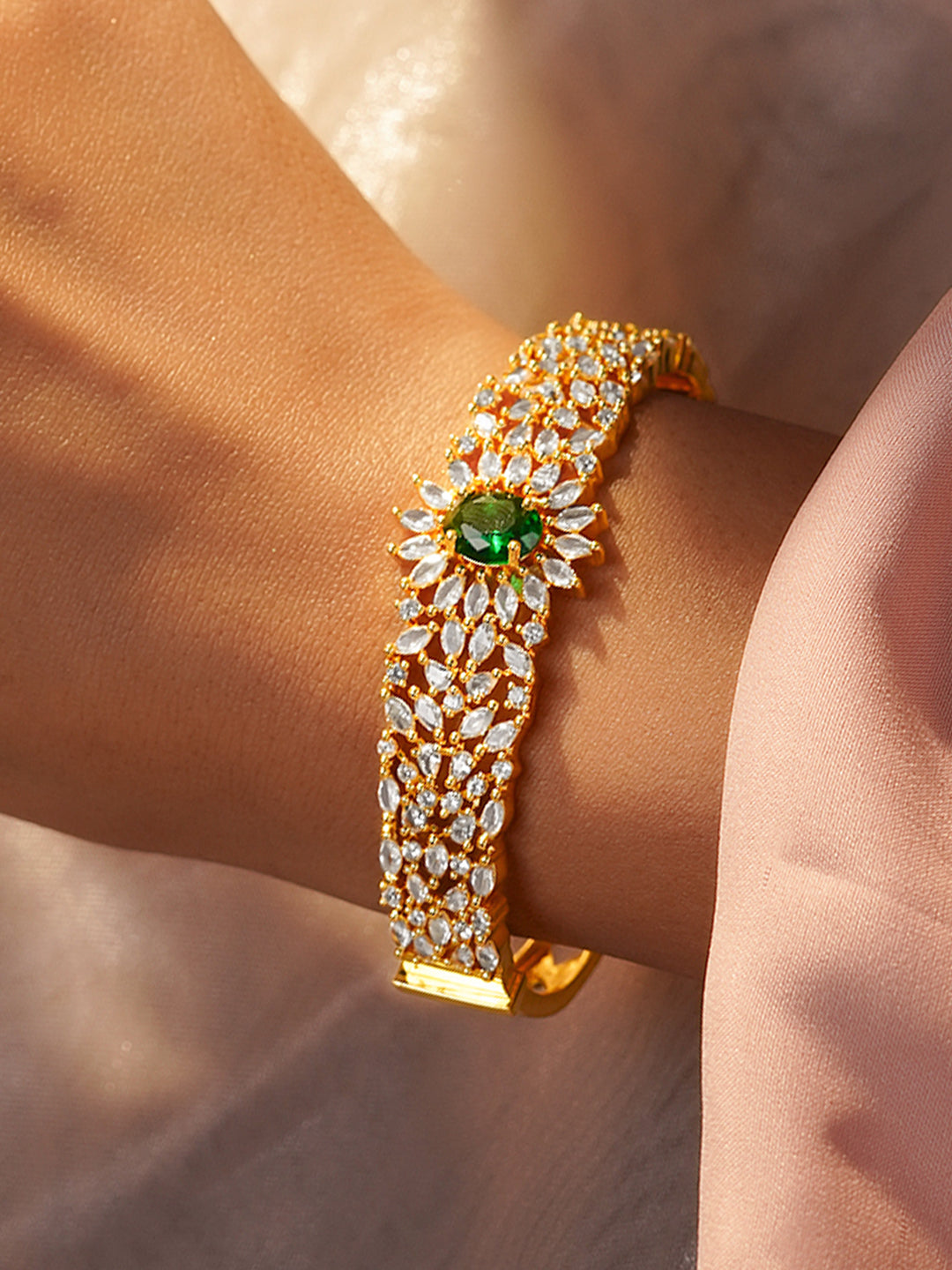 【Rubans】 Occasion Glow CZ Emerald Bracelet｜オケージョングロー CZ エメラルド ブレスレット