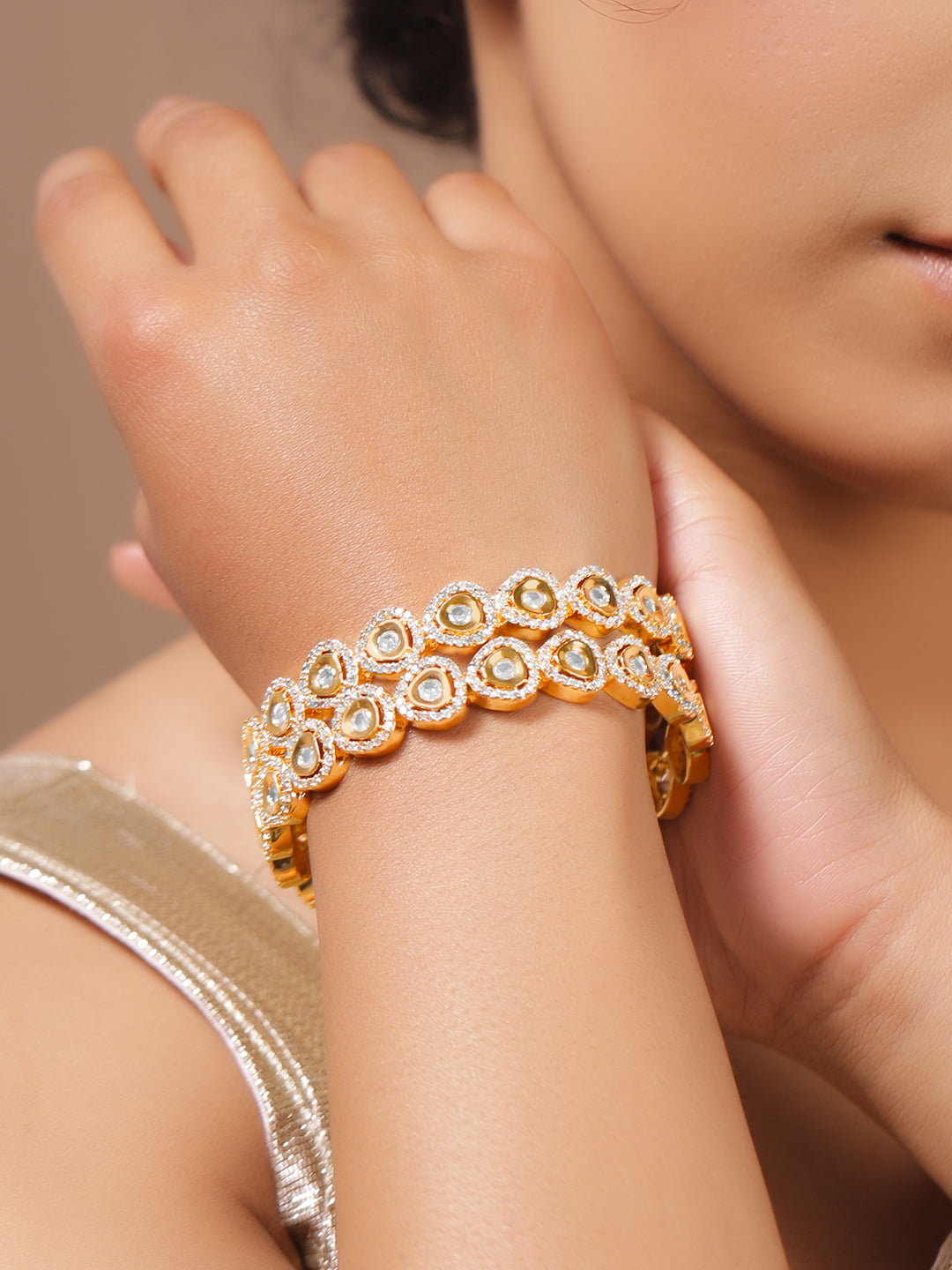 Classic Gold Bridal Bangles Set 2.6 - Medium