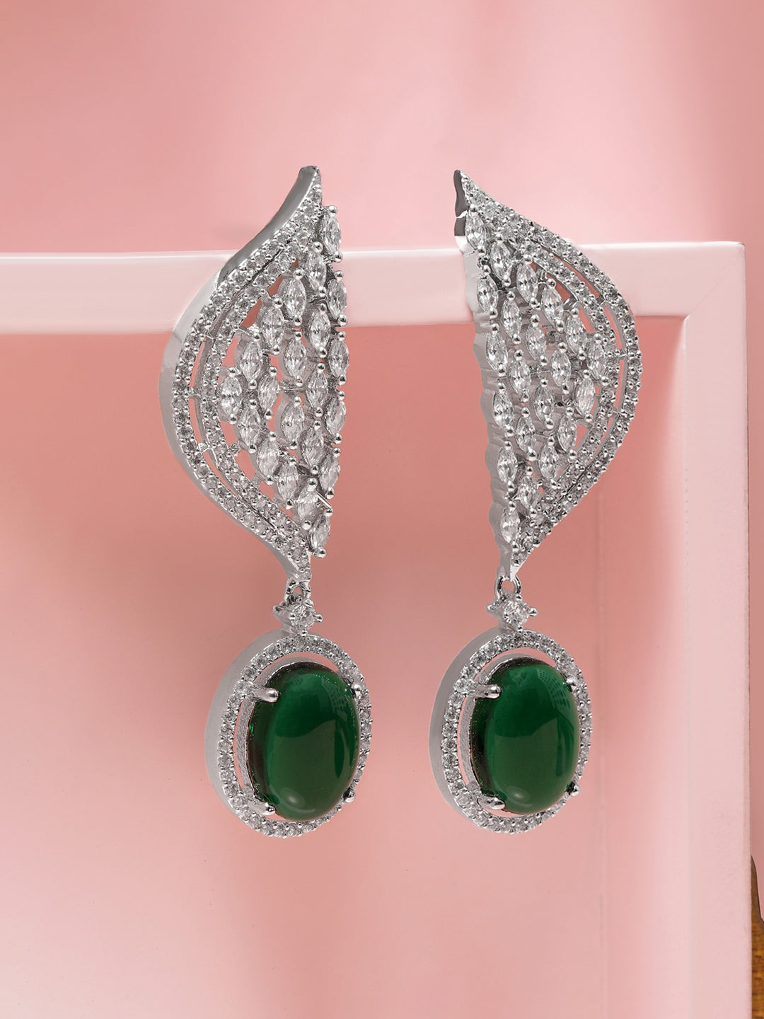 Luxe Emerald Drop Edit Earrings フリーサイズ
