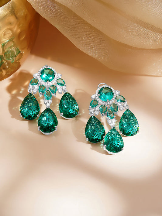Emerald Teardrop Luxe Chandelier フリーサイズ