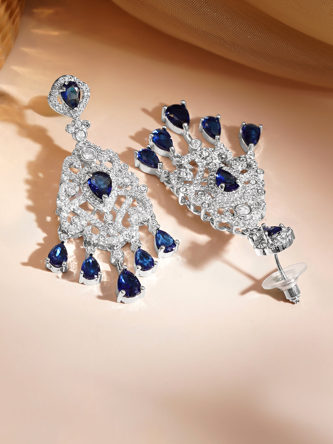 Celestial Blue Luxe Chandelier Earrings フリーサイズ