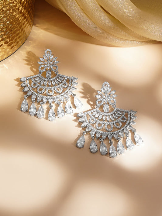 Moonlit Cascade Chandelier Earrings Length - 6 cm