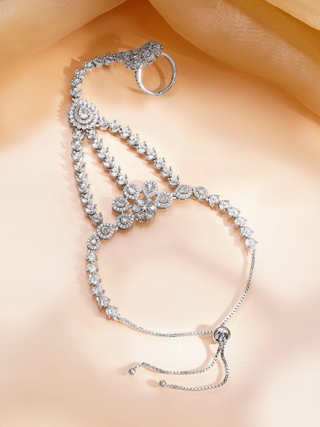 Crystal Bloom Hand Harness Bracelet フリーサイズ