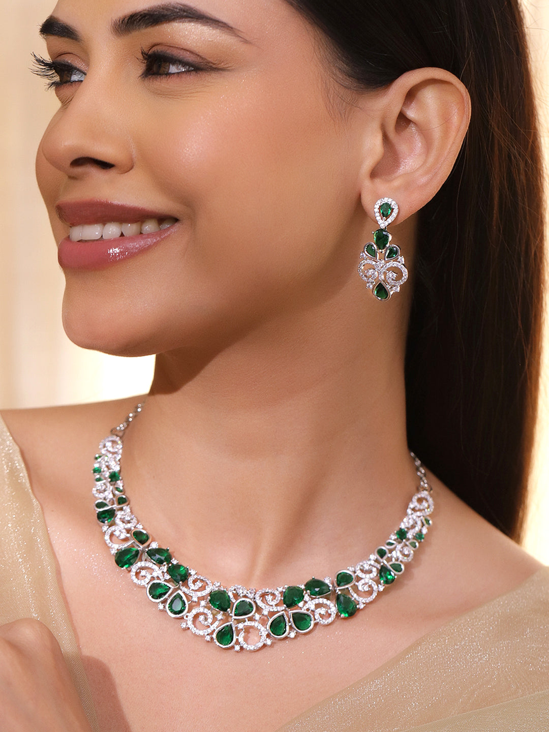 Emerald Royale Necklace Set フリーサイズ