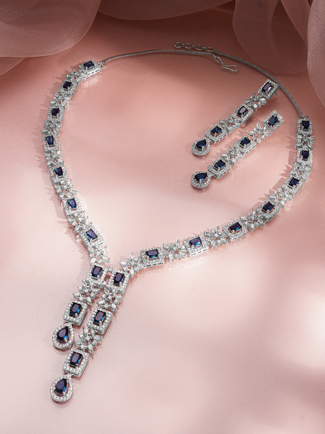 Luxe Statement Blue Sapphire Jewellery Set フリーサイズ