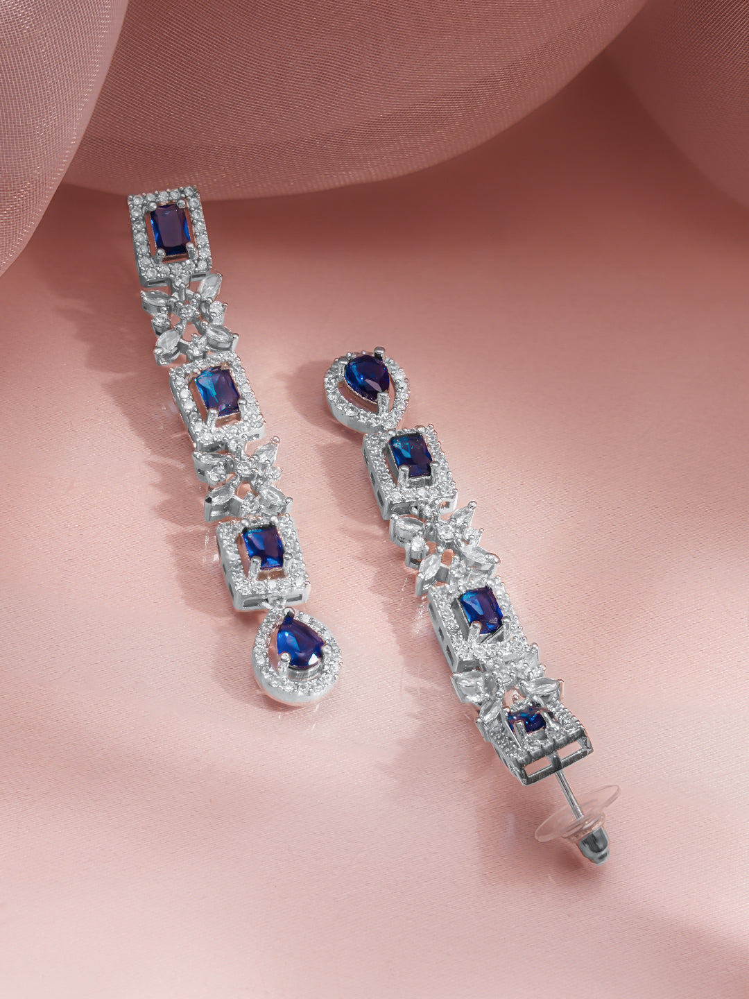 Luxe Statement Blue Sapphire Jewellery Set フリーサイズ