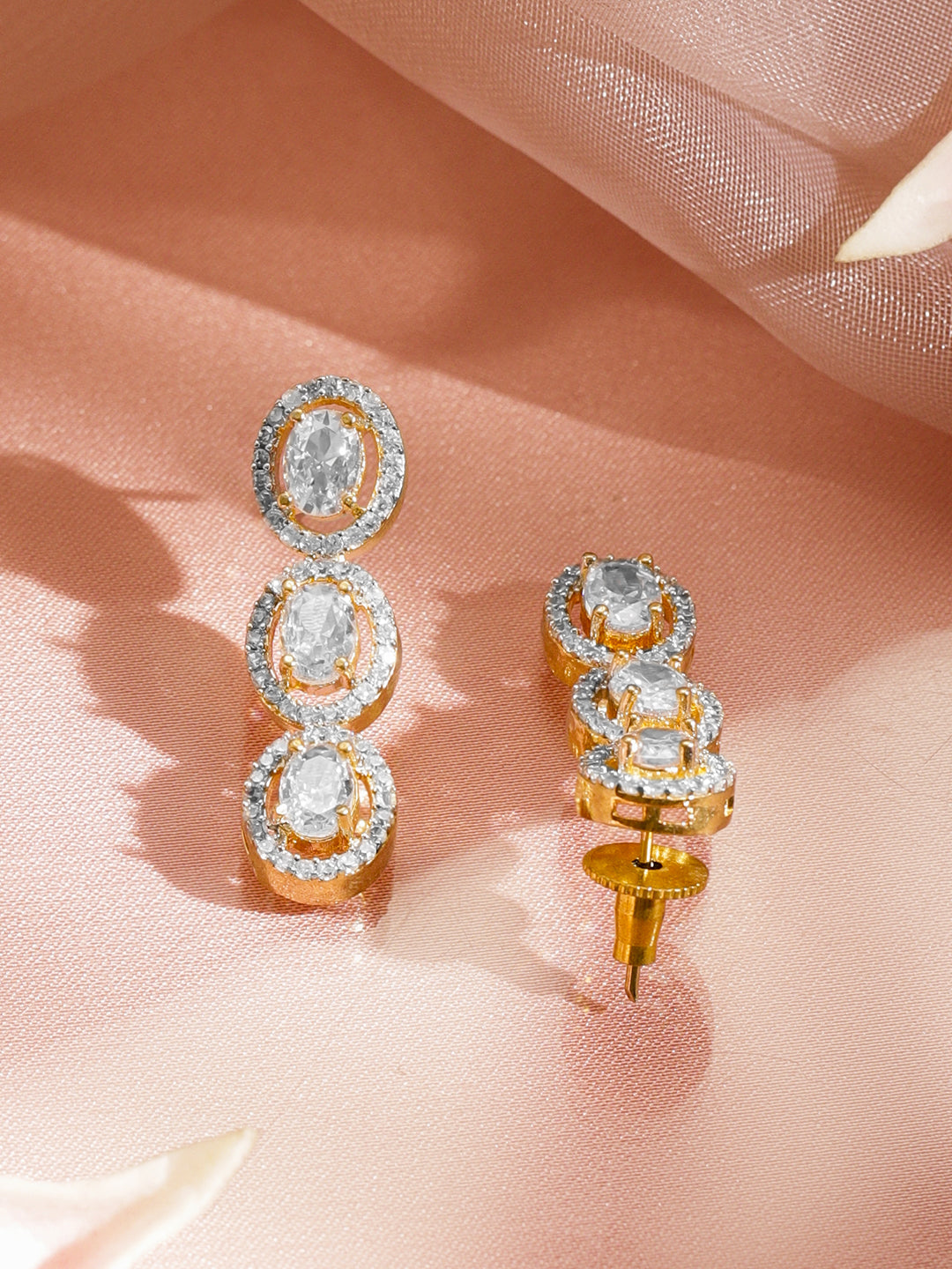 Pure Glow American Diamond Zirconia Necklace Set フリーサイズ