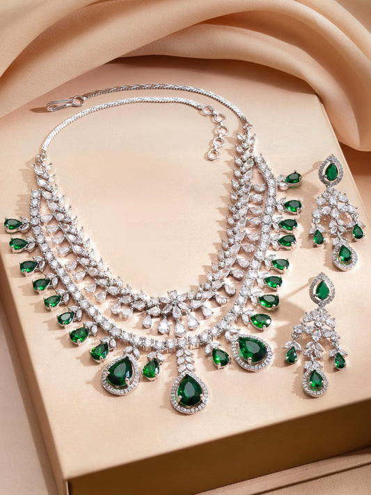 Emerald Crown Necklace Set フリーサイズ