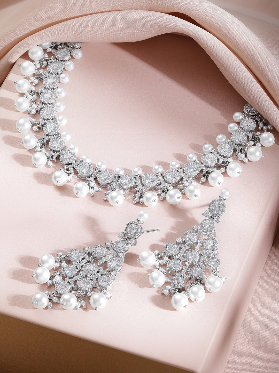 Midnight Glam Pearl Sparkle Necklace Set フリーサイズ
