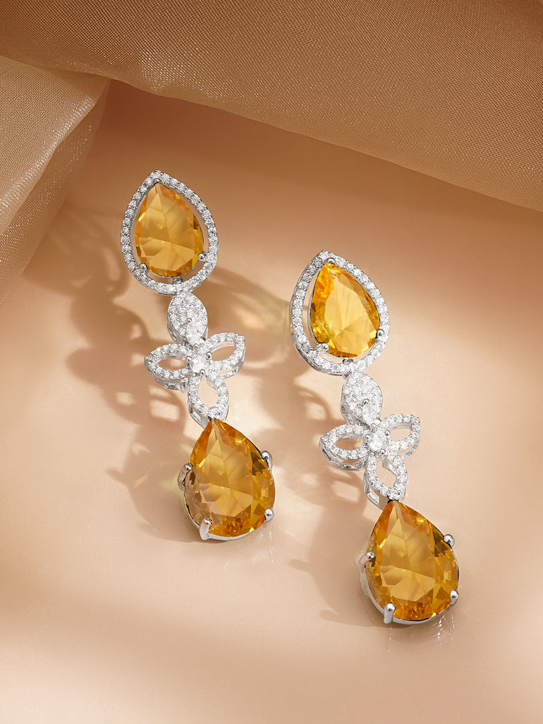 Luxe Yellow Sapphire Necklace Set フリーサイズ