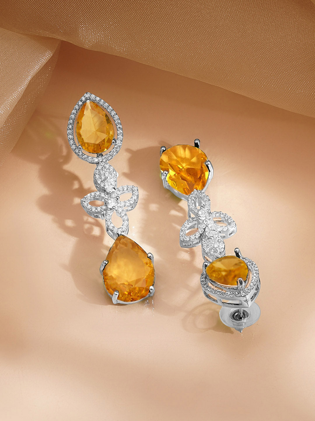Luxe Yellow Sapphire Necklace Set フリーサイズ