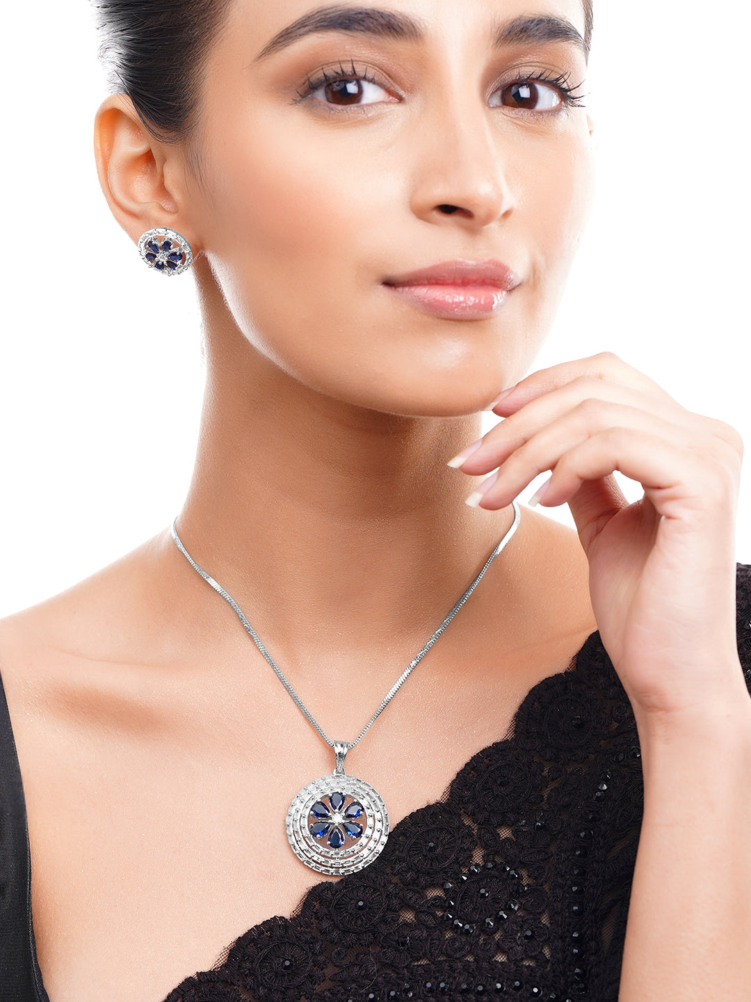 Midnight Bloom Sparkle Pendant Set フリーサイズ