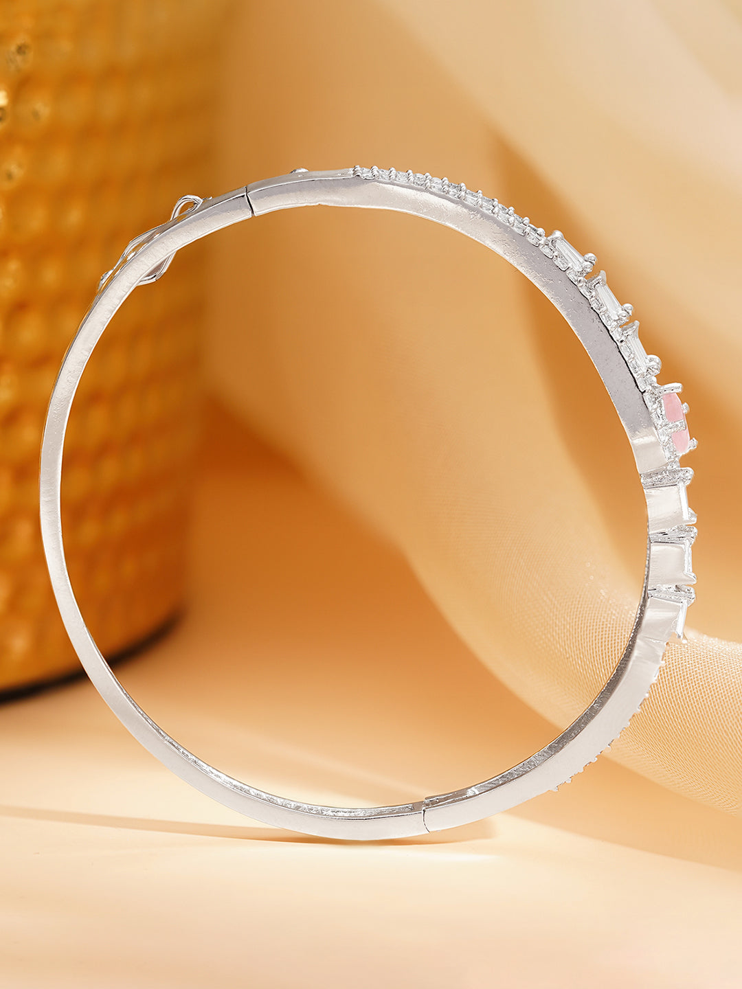 【Rubans】 Rhodium Plated American Diamond Zirconia Bracelet｜ロジウムメッキ アメリカンダイヤモンド ジルコニア ブレスレット
