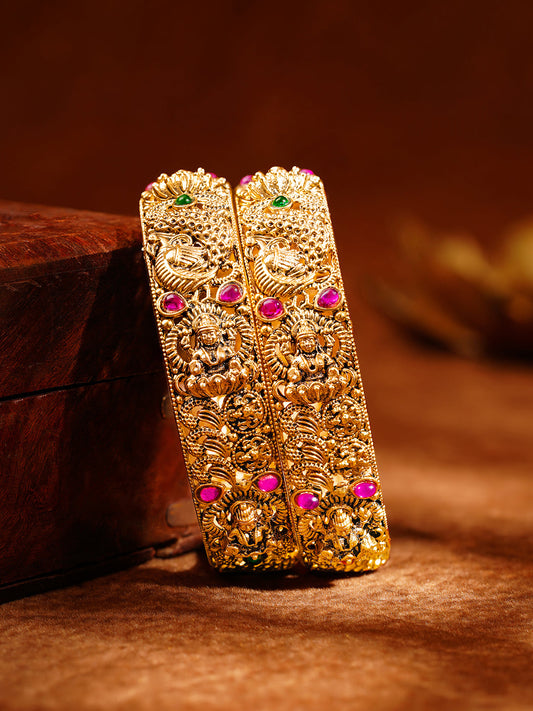 Divine Heritage Statement Gold Bangles 2.8 - Large