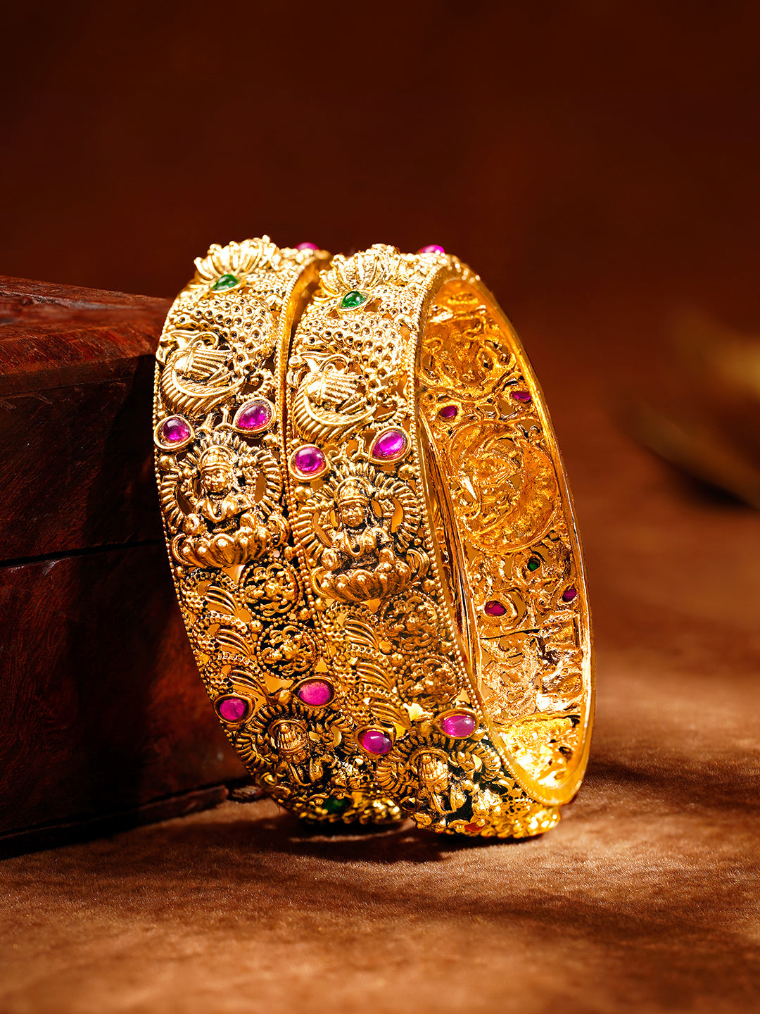 Divine Heritage Statement Gold Bangles 2.8 - Large