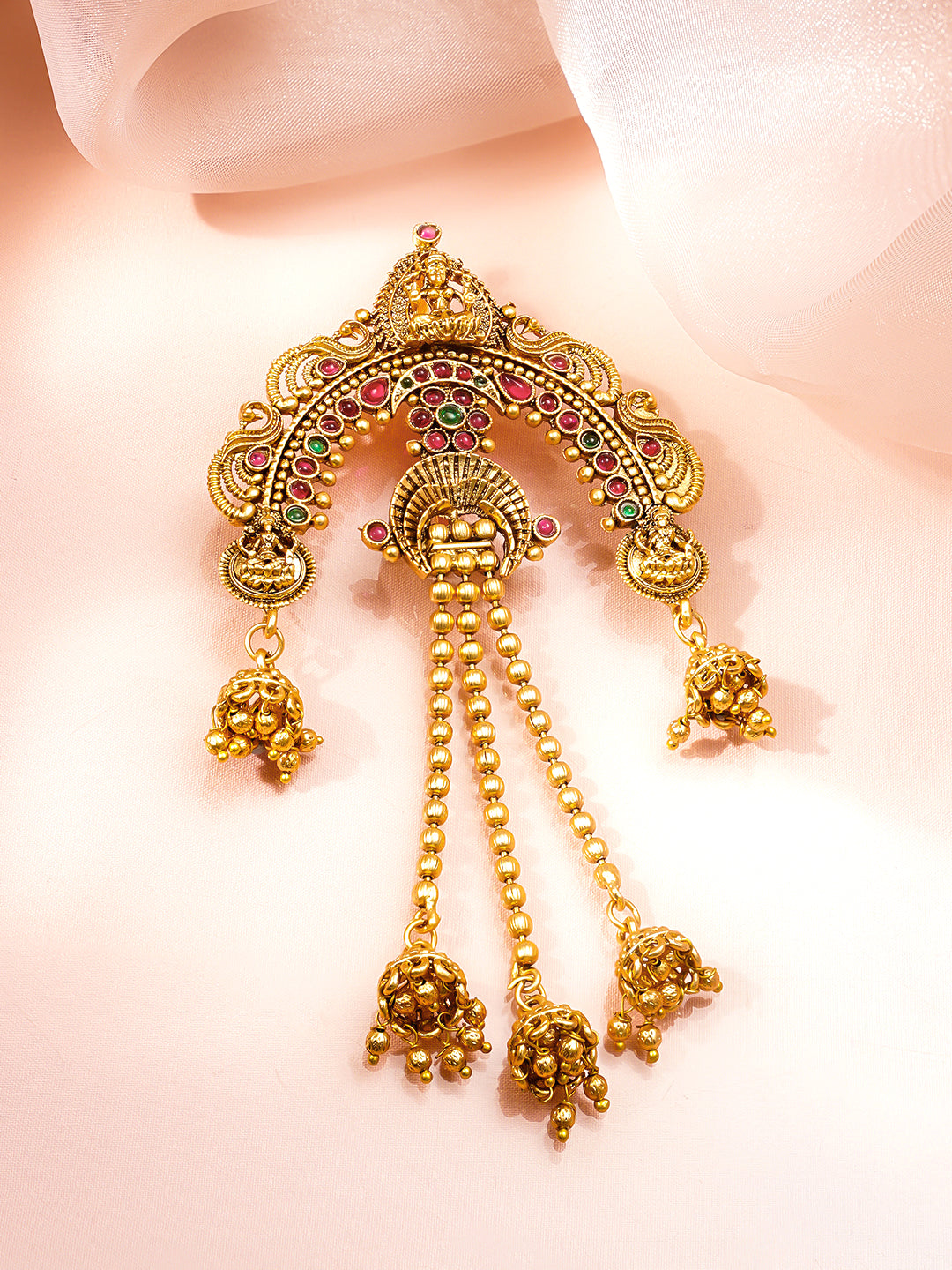 Festive Gold Temple Hair Accessory フリーサイズ