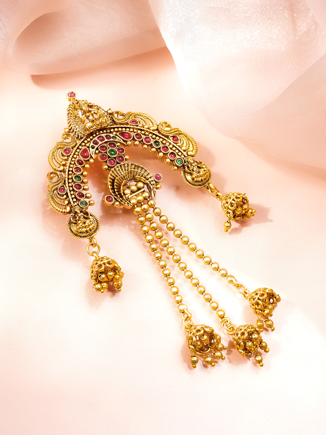 Festive Gold Temple Hair Accessory フリーサイズ